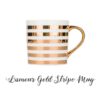 L'amour Coffee Mug - Gold Stripe