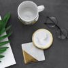 Deluxe Gold and Marble Coaster - Image 5