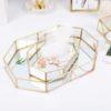 Gold Trim Geometric Mirror Tray - Image 6