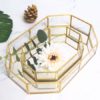 Gold Trim Geometric Mirror Tray - Image 4